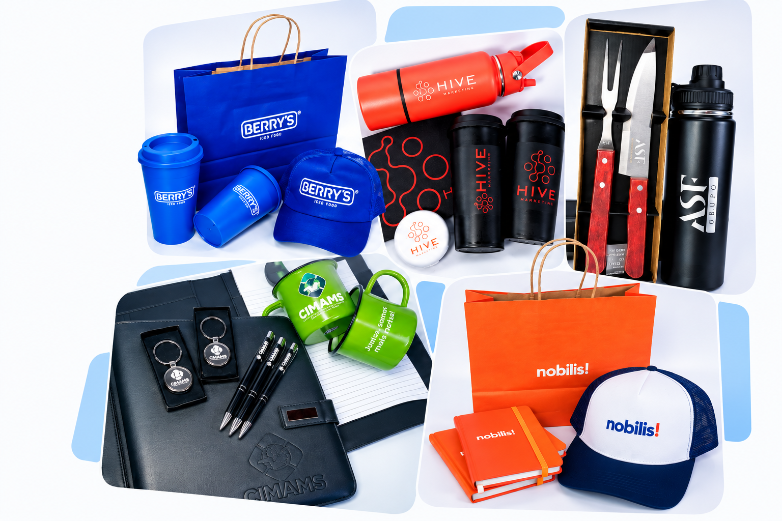 Kits e brindes personalizados para empresas produzidos pela Ideia Gráfica e Brindes