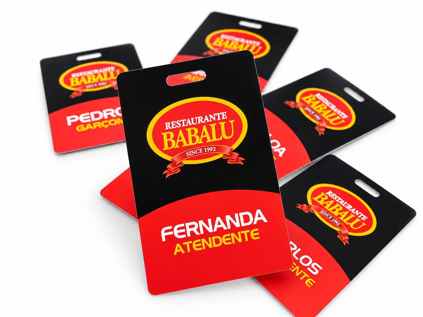Credenciais personalizadas para eventos com cordões