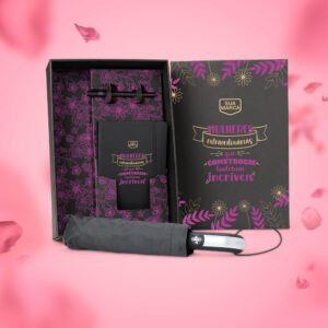 Kit Guarda-Chuva, Caderno E Caneta - 3 Pçs Personalizado