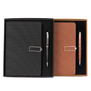 Kit executivo personalizado 2 peças com caderneta e caneta metálica
