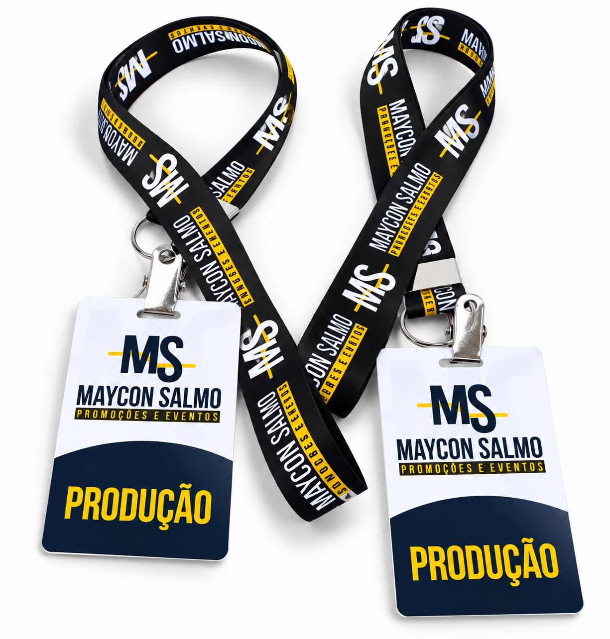 Credenciais personalizadas para produção de eventos Maycon Salmo